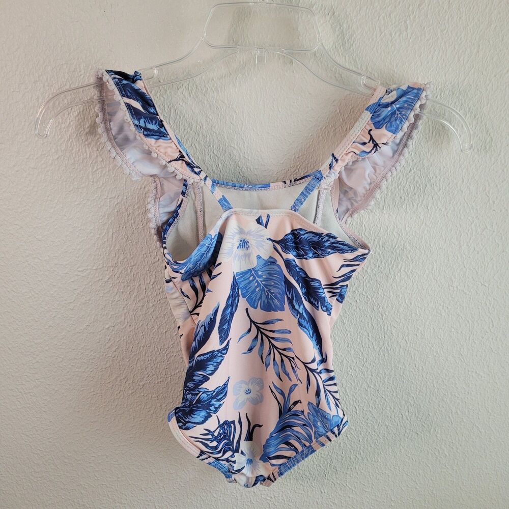 Tommy Bahama Swimsuit One Piece Girls Size 4T Pink Blue Ruffles Bathing Suit - Picture 12 of 16